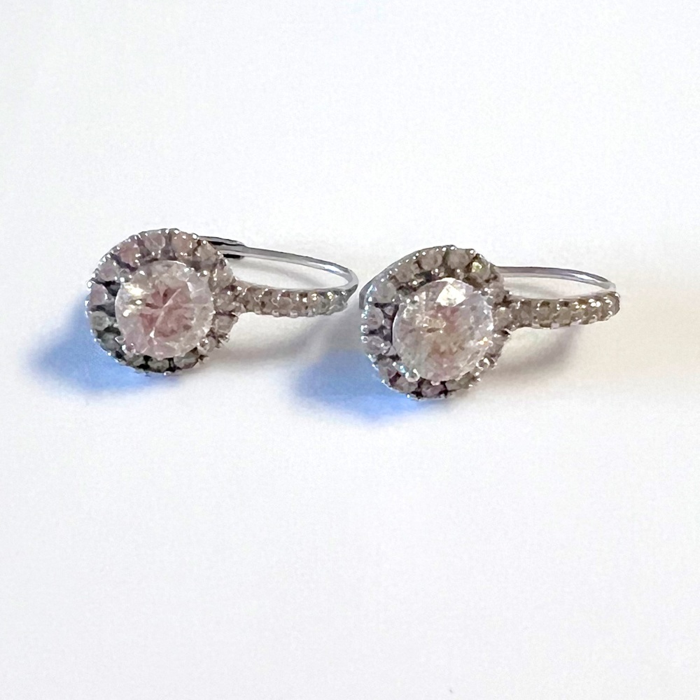 Stella and Dot silver tone earrings